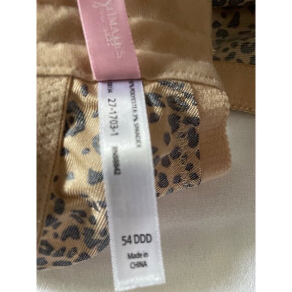 Comfort Choice Womens Leopard Print Soft Bra 54 DDD Adjustable Straps Wireless - Picture 6 of 6